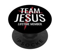 Team Jesus Lifetime Member Cross Christian Faith Religious PopSockets Adhesive PopGrip