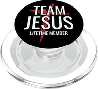 Team Jesus Lifetime Member Cross Christian Faith Religious PopSockets PopGrip for MagSafe