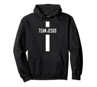 Team Jesus Minimal Cross Christian Faith Symbol Pullover Hoodie