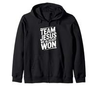 Team Jesus We Already Won Christian Faith Victory Zip Hoodie