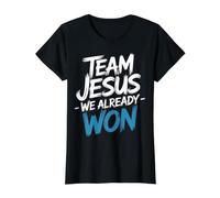 Team Jesus We Already Won Spiritual Winner Victory - Value Graphic T-Shirt, Women, Black, M