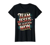 Team Jesus We Already Won Spiritual Winner Victory - Value Graphic T-Shirt, Women, Black, S