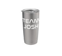 Team Josh Modern Futuristic White Font Stainless Steel Insulated Tumbler