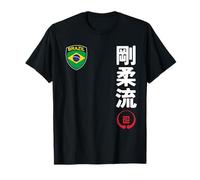 Team Karate Goju Ryu Brazil Flag Kanji Japanese Martial Arts T-Shirt