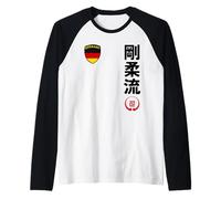 Team Karate Goju Ryu German Flag Kanji Japanese Martial Arts Raglan Baseball Tee