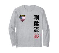 Team Karate Goju Ryu USA Flag Kanji Japanese Martial Arts Long Sleeve T-Shirt
