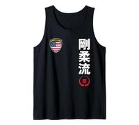 Team Karate Goju Ryu USA Flag Kanji Japanese Martial Arts Tank Top