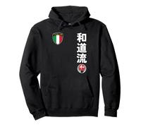 Team Karate Wado Ryu Italy Flag Kanji Japanese Martial Arts Pullover Hoodie
