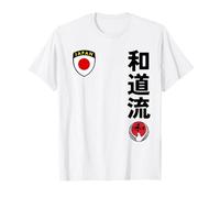 Team Karate Wado Ryu Japan Flag Kanji Japanese Martial Arts T-Shirt