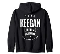 Team Keegan Lifetime Member Funny Name Keegan Zip Hoodie