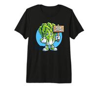 Team Lettuce Salad Mascot Funny Vegetable Garden Humor Premium T-Shirt