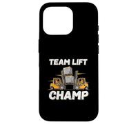 Team Lift Champ Forklift Operator Warehouse Teamwork Case for iPhone 16 Pro