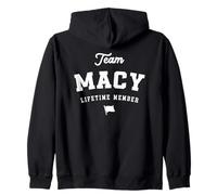 Team Macy Lifetime Member Funny Name Macy Zip Hoodie