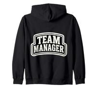 Team Manager Varsity Style Text Mens Womens Zip Hoodie