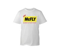 Team Mc-Fly Busted vs Mc-Fly Tour 2025 T Shirt Retro Band Graphic Tee Music Concert Fan Gift Rock Tour Vintage Style (White, S)
