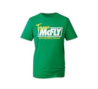 Team McFly Busted vs McFly Tour 2025 Shirt - UK Concert Band Tee for Fans of Pop Punk & British Rock Music (KellyGreen, 4XL Years)
