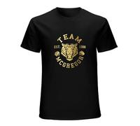 Team McGregor Tiger Conor McGregor T-Shirt Cotton Men Summer Fashion Black Tee L