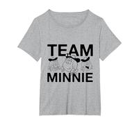 Team Minnie T-Shirt | Official Beano Merchandise T-Shirt, Women's Plus, Heather Grey, 2X