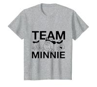 Team Minnie T-Shirt | Official Beano Merchandise T-Shirt, Youth, Heather Grey, Medium