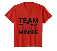 Team Minnie T-Shirt | Official Beano Merchandise T-Shirt, Youth, Red, 4T