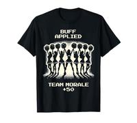 Team Morale Buff | Pixel Cheerleading Gaming T-Shirt