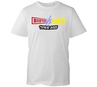 Team Music Busted VS McFly Band 2025 Novelty T-Shirt, Brit Pop Graphic UK Tour Printed Top Hip Hop Sarcastic Humour Tops (White, XL)
