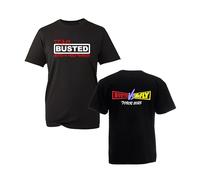 Team Music Busted VS McFly Band 2025 T-Shirt, Brit Pop Graphic UK Tour Printed Top Hip Hop Sarcastic Humour Concert Fan Shirt, Gift Unisex Tee Top (Black, 4XL)