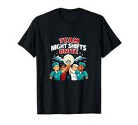 Team Night Shifts Unite Nurse high Five Moon Graphic T-Shirt