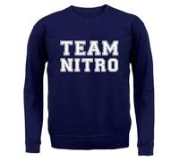 Team Nitro - Kids/Childrens Crewneck Jumper - Oxford Navy - XL (9-11 Years)