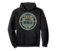 TEAM NOMAD ADVENTURE Circle Emblem for Outdoor Explorers Pullover Hoodie