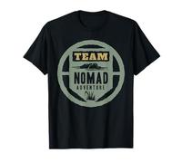 Team Nomad Adventure Circle Emblem for Outdoor Explorers T-Shirt