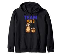Team Nuts Its a Boy Hopefuls Baby Gender Reveal Party Zip Hoodie