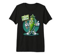 Team Okra Mascot, Funny Vegetable, Southern Cooking Gift Premium T-Shirt