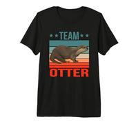 Team Otter Lover Owner Stuff Retro Cute Sea Otters Premium T-Shirt