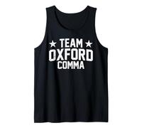 Team Oxford Comma Grammar Police English Nerd Tank Top