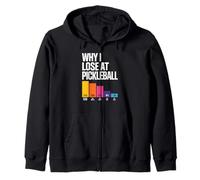 Team Partner Paddle Court Pickleball Losing Humor Quote Zip Hoodie