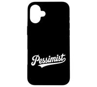 Team Pessimist Script Retro Typography Word Design Case for iPhone 16 Plus