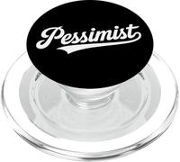 Team Pessimist Script Retro Typography Word Design PopSockets PopGrip for MagSafe