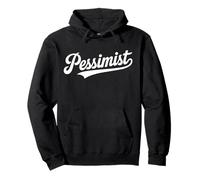 Team Pessimist Script Retro Typography Word Design Pullover Hoodie