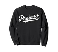 Team Pessimist Script Retro Typography Word Design Sweatshirt