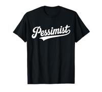 Team Pessimist Script Retro Typography Word Design T-Shirt