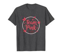 Team Pink Its a Girl Baby Shower Butterfly Celebration T-Shirt, Men, Dark Heather Grey, M