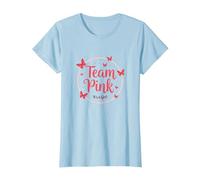 Team Pink Its a Girl Baby Shower Butterfly Celebration T-Shirt, Women, Baby Blue, XXL