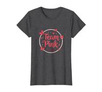 Team Pink Its a Girl Baby Shower Butterfly Celebration T-Shirt, Women, Dark Heather Grey, XS