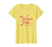 Team Pink Its a Girl Baby Shower Butterfly Celebration T-Shirt, Women, Lemon, 3XL