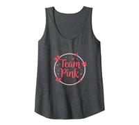 Team Pink Its a Girl Baby Shower Butterfly Celebration Tank Top, Women, Dark Heather Grey, XL