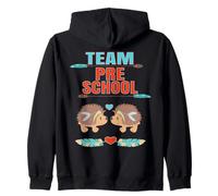 Team Pre-School Hedgehogs Back To School Students Teachers Zip Hoodie