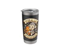 Team Punch Baby Monkey Hugging Plush Retro Stainless Steel Insulated Tumbler
