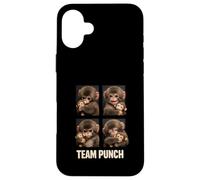 Team Punch Baby Monkey Plush Toy Photo Booth Macaque Case for iPhone 16 Plus