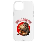 Team Punch Cute Baby Monkey Hugging Toy Case for iPhone 15 Plus
